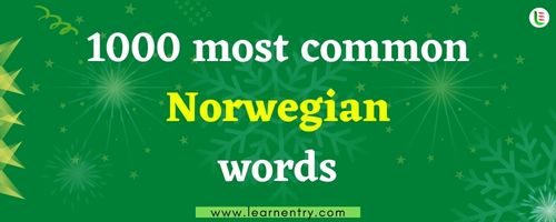 1000 most common Norwegian words