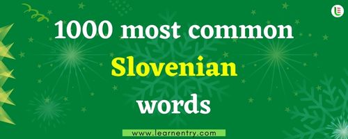 1000 most common Slovenian words