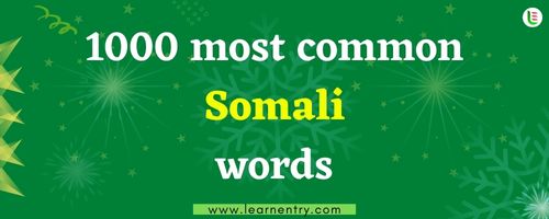 1000 most common Somali words