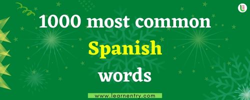 1000 most common Spanish words