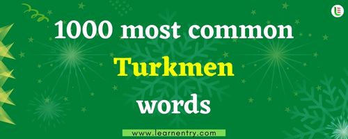 1000 most common Turkmen words