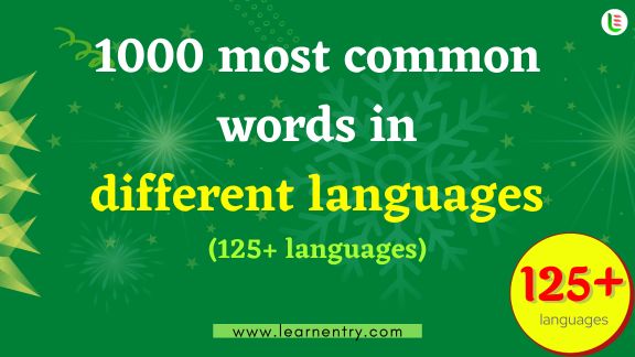 1000 most common words in multi-languages (125+)
