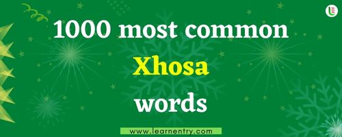 1000 most common Xhosa words