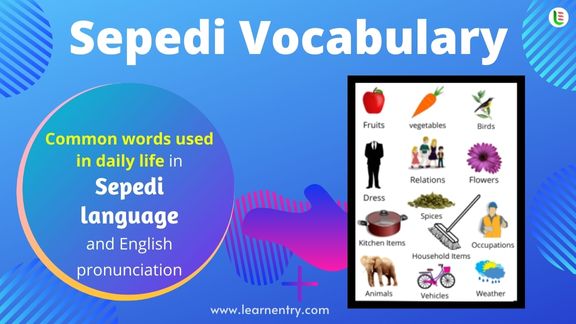 Sepedi Vocabulary