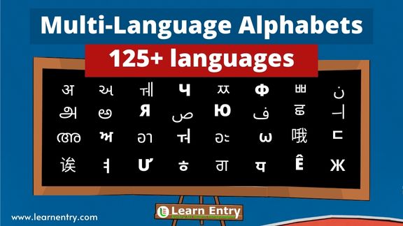 Alphabet in multi-languages