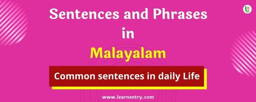 Daily use common Malayalam Sentences and Phrases