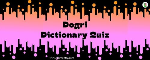 English to Dogri Dictionary Quiz