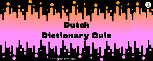 English to Dutch Dictionary Quiz