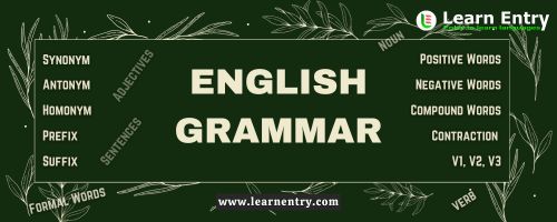 English Grammar | Learn Entry