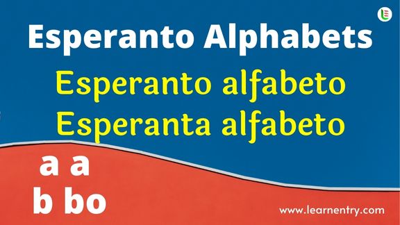 Esperanto Alphabet