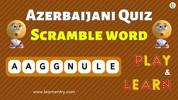 Azerbaijani Word Scramble