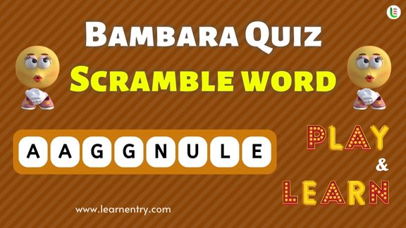 Bambara Word Scramble