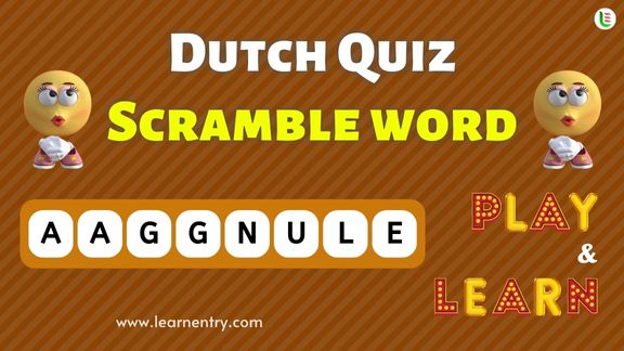 Dutch Word Scramble