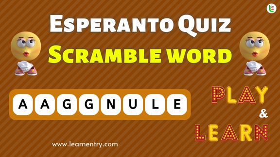 Esperanto Word Scramble