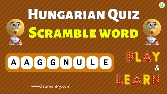 Hungarian Word Scramble