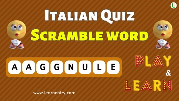 Italian Word Scramble