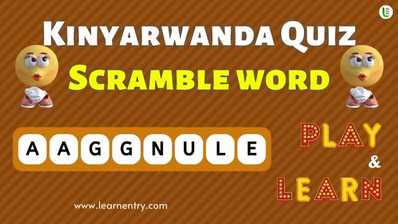 Kinyarwanda Word Scramble