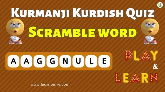 Kurmanji kurdish Word Scramble