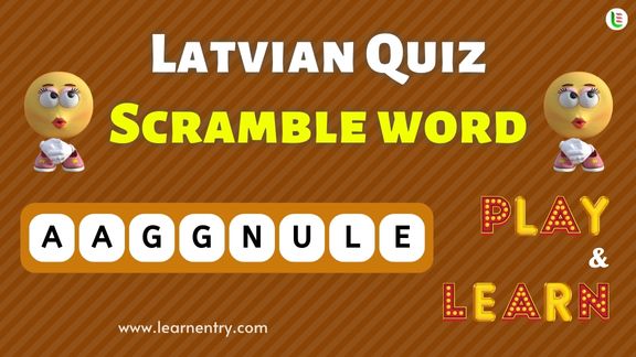 Latvian Word Scramble