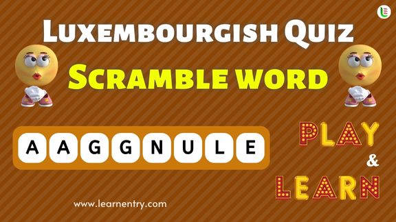 Luxembourgish Word Scramble