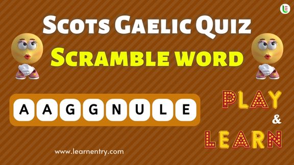 Scots gaelic Word Scramble