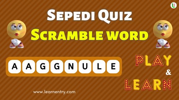 Sepedi Word Scramble