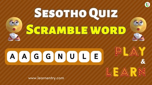 Sesotho Word Scramble