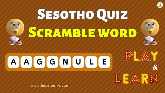 Sesotho Word Scramble