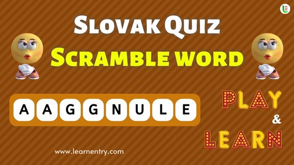 Slovak Word Scramble