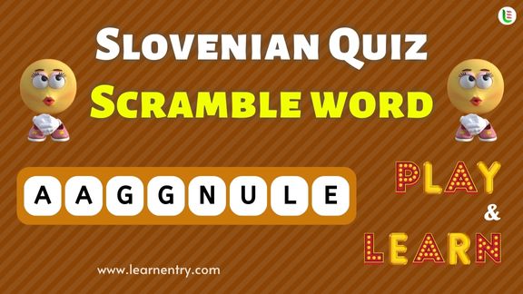 Slovenian Word Scramble