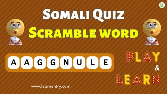 Somali Word Scramble