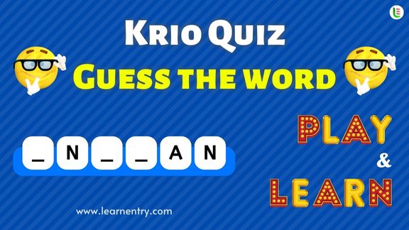 Guess the Krio word