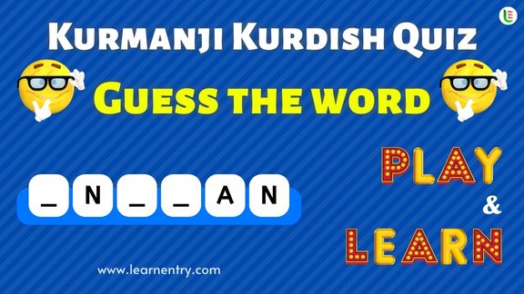 Guess the Kurmanji kurdish word