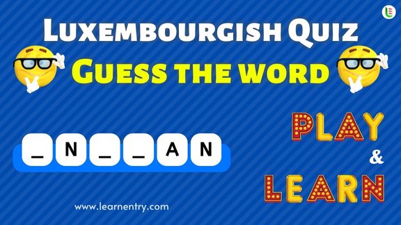Guess the Luxembourgish word