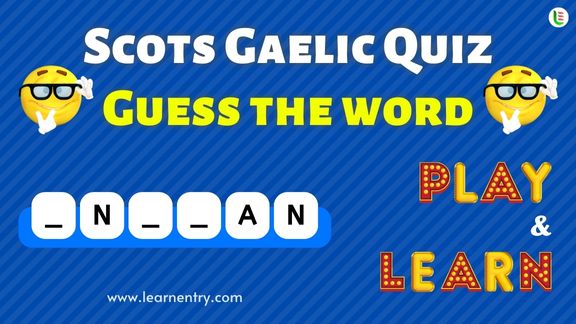 Guess the Scots gaelic word