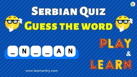 Guess the Serbian word