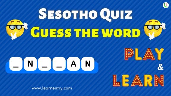Guess the Sesotho word