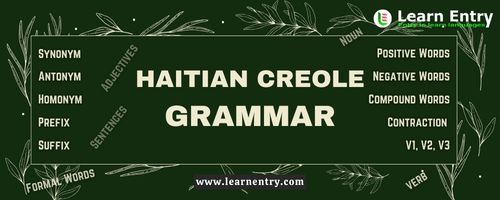 Haitian creole Grammar