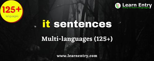 It sentences in multi-languages (125+)