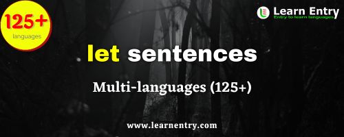 Let sentences in multi-languages (125+)