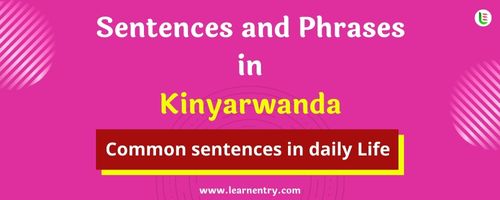 Daily use common Kinyarwanda Sentences and Phrases