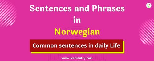 Daily use common Norwegian Sentences and Phrases
