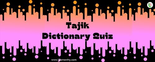English to Tajik Dictionary Quiz