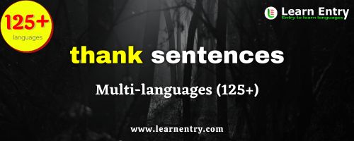 Thank sentences in multi-languages (125+)
