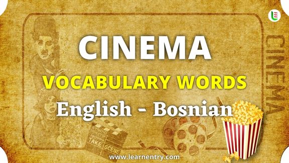 Cinema vocabulary words in Bosnian and English