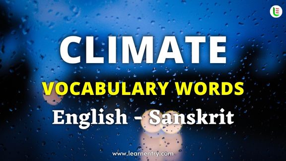 Climate names in Sanskrit and English