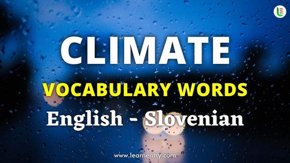Climate names in Slovenian and English