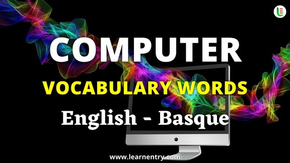 Computer vocabulary words in Basque and English