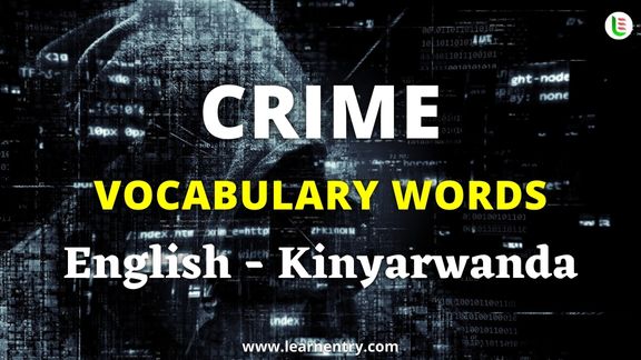 Crime vocabulary words in Kinyarwanda and English