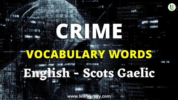 Crime vocabulary words in Scots gaelic and English